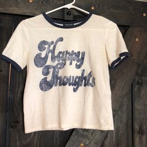 Topshop crop top logo tee